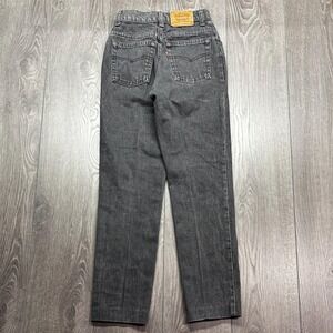Vintage Levis Strauss Black Denim Jeans High Waisted 24 x 28 Cowboy 1990s